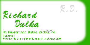 richard dulka business card